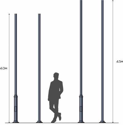 Lighting poles Опора  4.0-4.5м