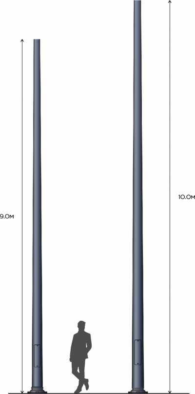 Lighting poles Опора  9.0-10.0м