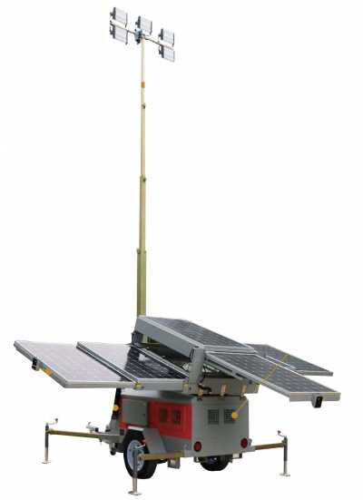 NEW product Автономная мобильная осветительная мачта с солнечными панелями